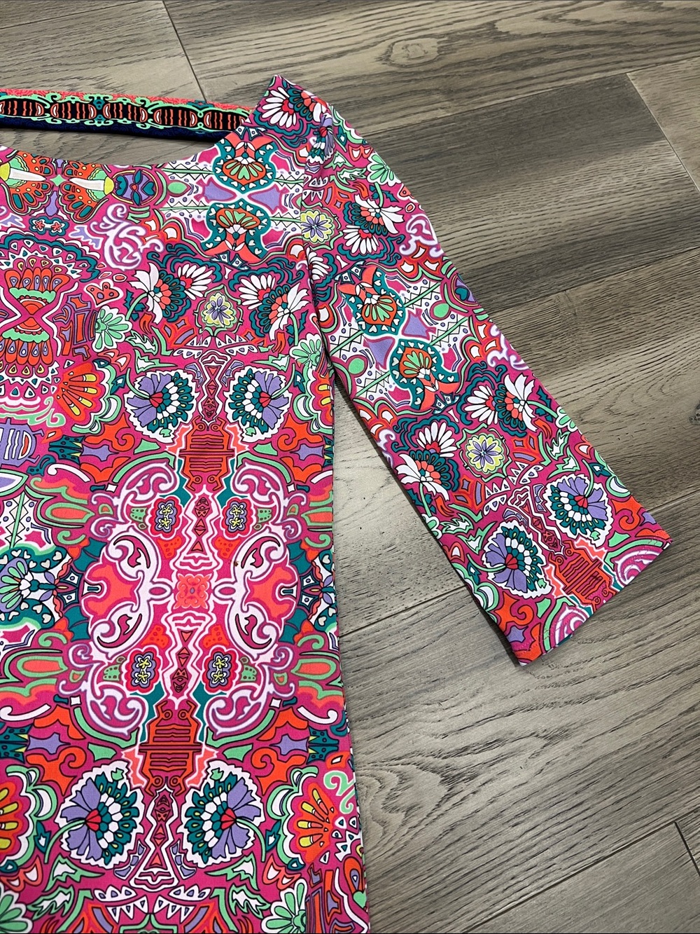 Laundry By Shelli Segal Pink Multi-Color Patterned Shift Dress - Picture 3 of 5